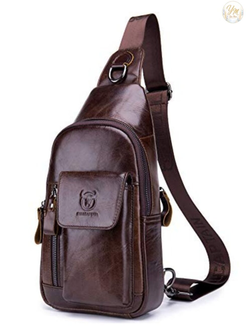 Genuine Leather Crossbody Sling Bag Shoulder Bag Travel Backpack Adjustable